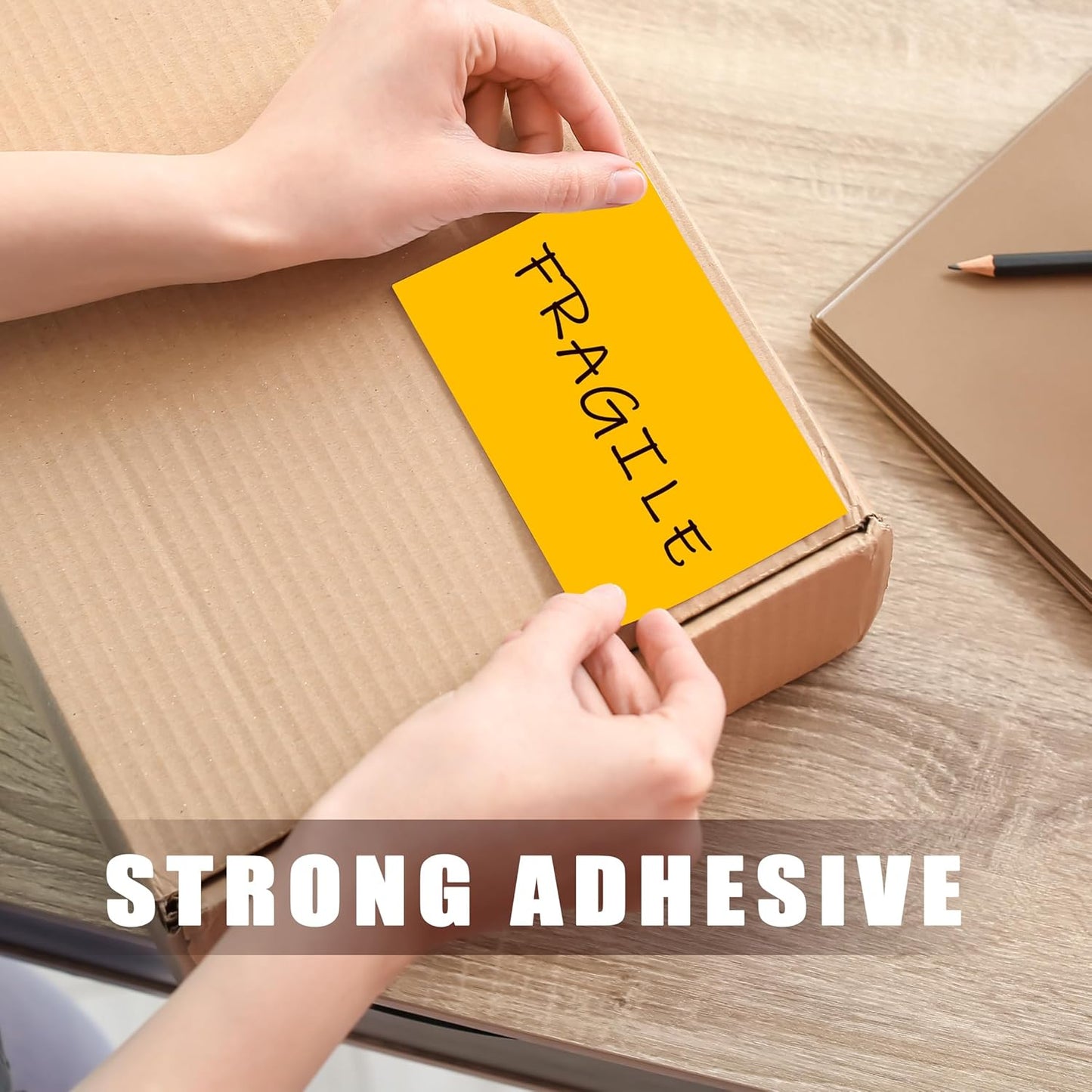 3 x 5 Inch 250Pcs Rectangle Color Coding Stickers,Strong Adhesion Easy to Write Label for Moving,Box Organization,Inventory,Business,Fluorescent Orange