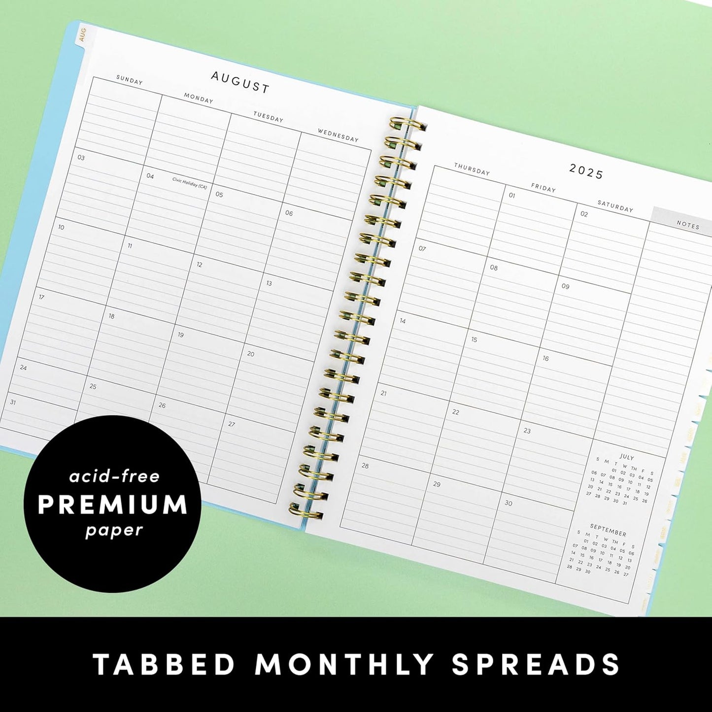 PAPERAGE 17 Month Academic Planner 2025-2026, Weekly & Monthly Spreads, August 2025 - December 2026, Large (8.5 in x 11 in), Raspberry