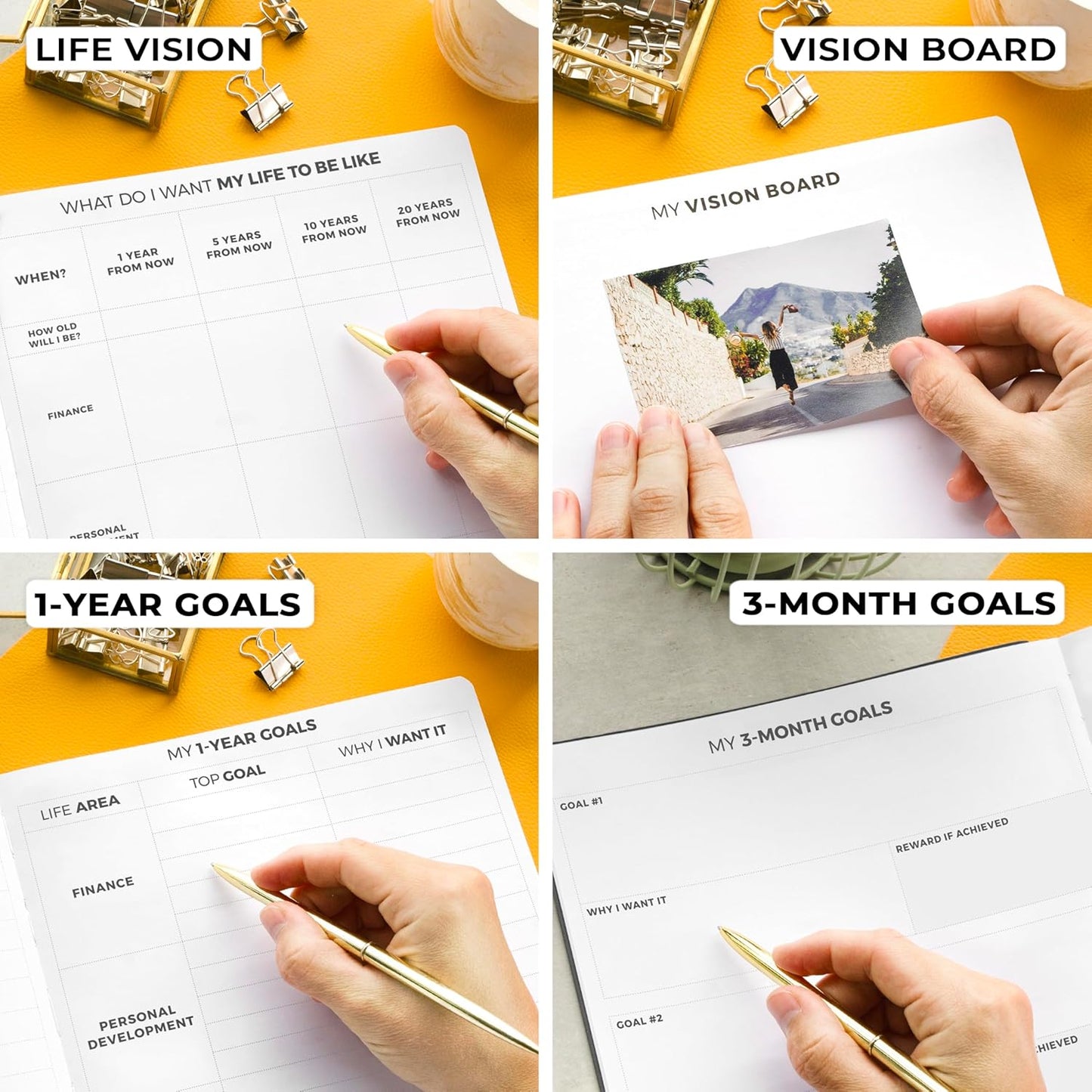 Clever Fox Planner PRO Light – Weekly & Monthly Life Planner to Increase Productivity, Time Management and Hit Your Goals, 8.5x11″ (Black)
