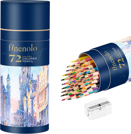 72 Colored Pencils for Adult Coloring Books, Soft Core, Art Drawing Pencils for Artists Kids Beginners, Coloring Pencils Set with Sharpener for Coloring, Sketching, Painting