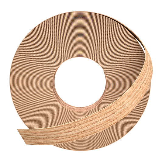 GSCIT Club Red Oak Edge Banding, 1/2 inch x 500ft roll of Wood Veneer Edge Banding Pre-glued Flexible, Real Wood Tape Banding for Cabinet Repair Furniture Restoration
