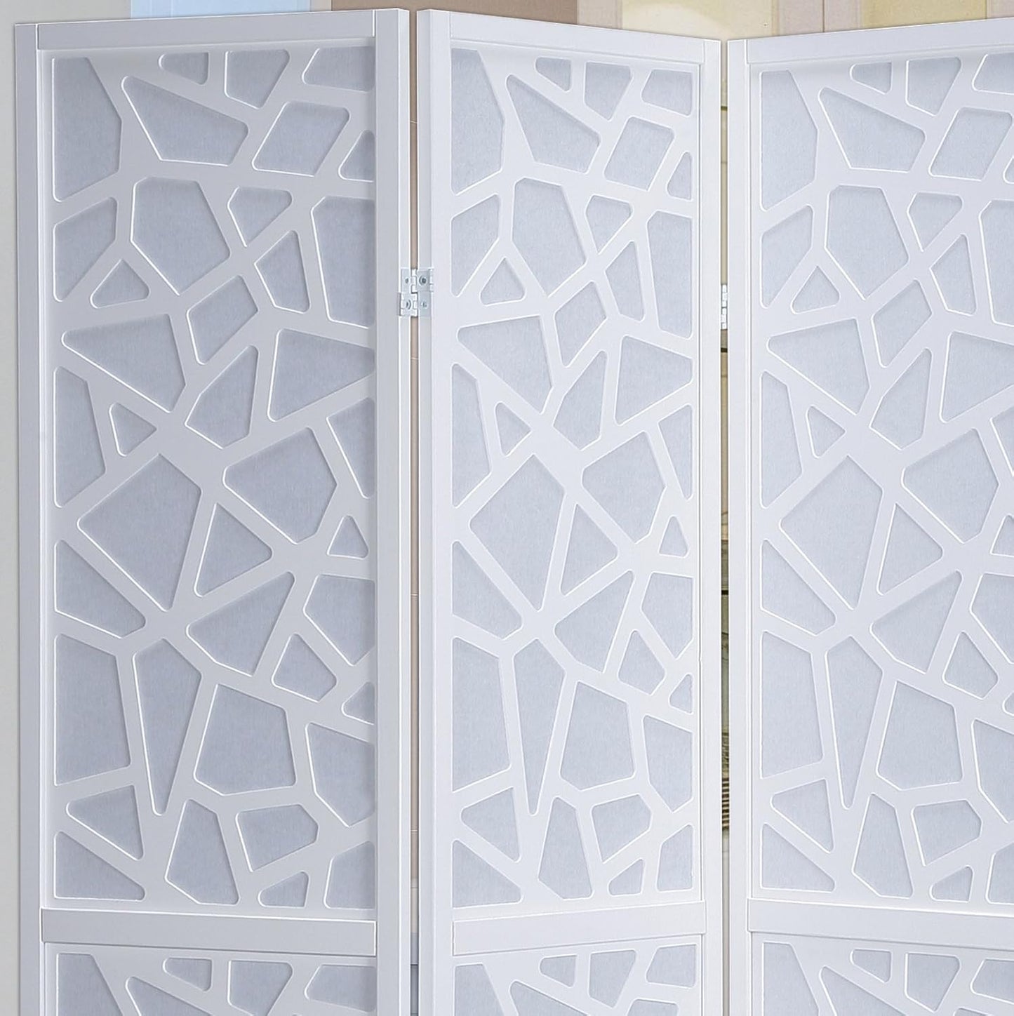 NicBex Room Divider 4 Panel Room Dividers with Paper-Looking Partition Room Dividers and Folding Privacy Screens Wall Divider for Home, Office, Room Separation,70" W x 1" D x 70" H, White