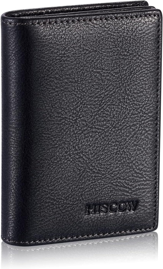 Leather Business Card Case Holder for Men & Women, Italian Calfskin