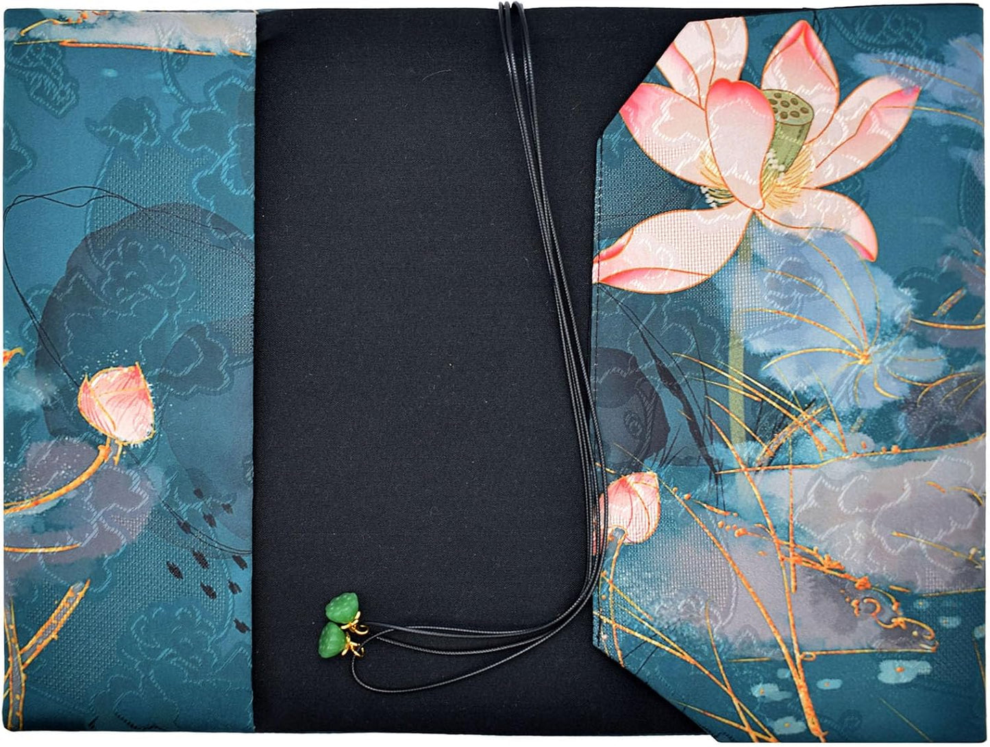 BLBMH A5 Book Covers for Paperbacks Book Cover for Privacy Fit for 5.5x8.3 inch Adjustable Book Sleeve Cover for A5 Diary Books Fabric Softcover Protector for Notebook - Lotus B