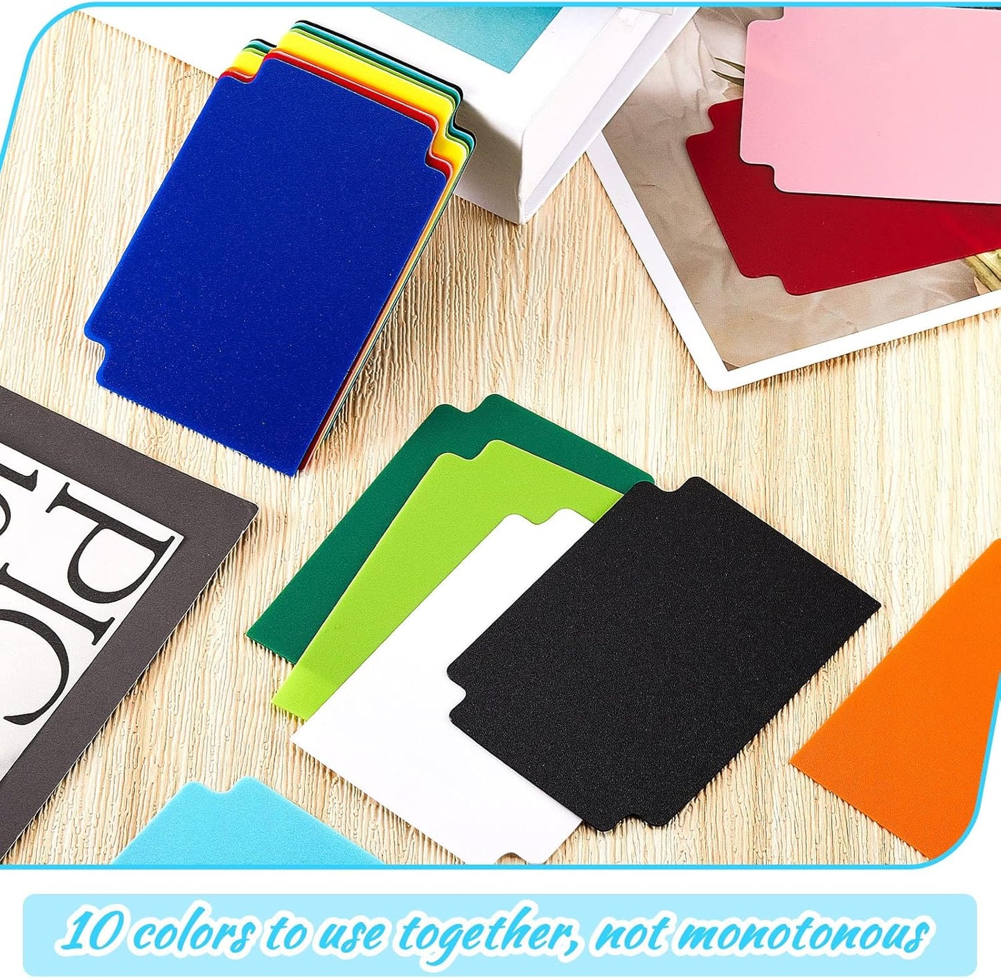 Trading Card Dividers Multicolor Card Page Dividers Frosted Plastic Separator with Tabs for Games Sports, 2.7 x 3.8 Inches(150 Pieces)