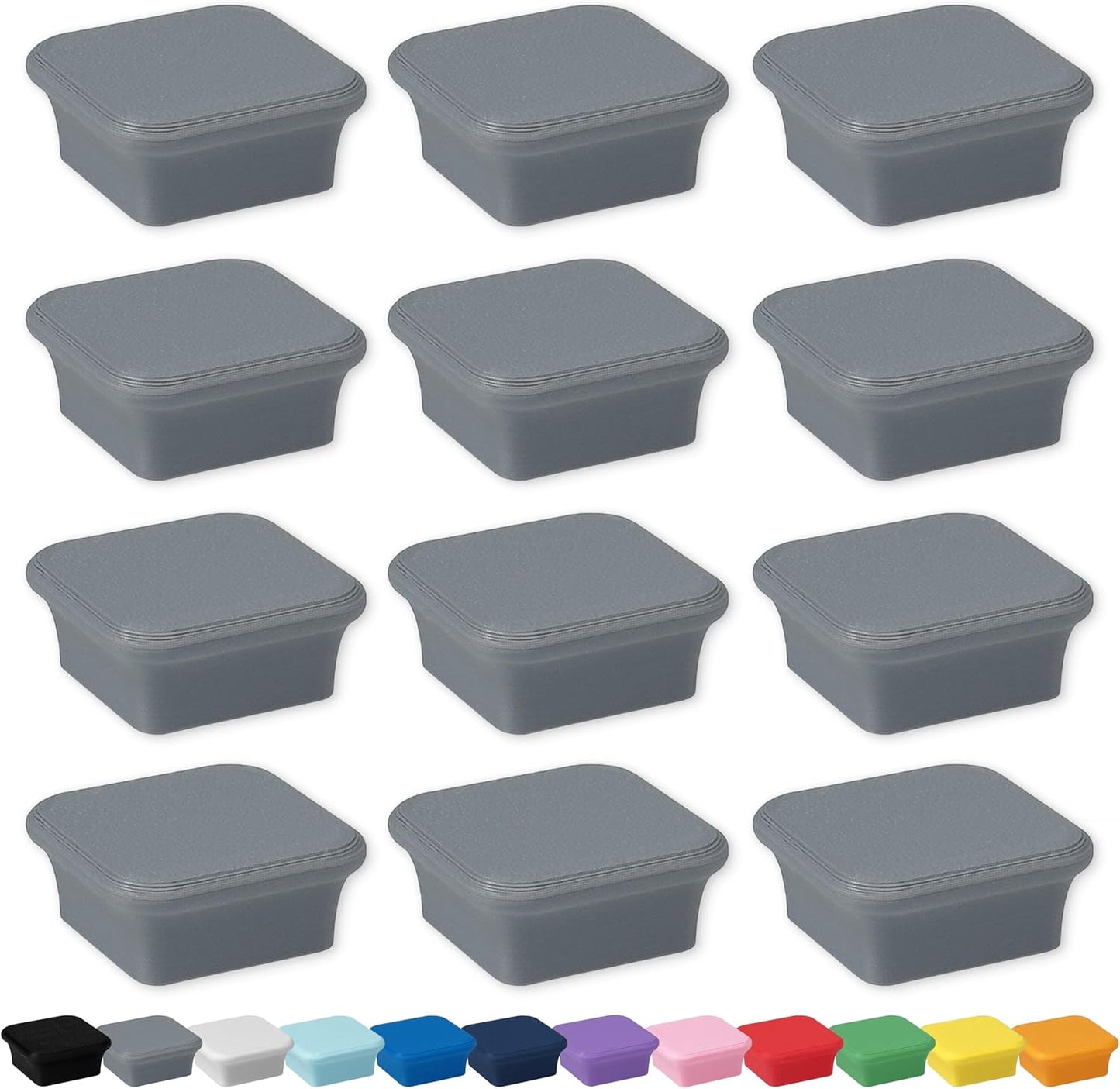Glassboard Studio MiniBar Magnet - Strong Neodymium Rare Earth Magnets for Fridge, Whiteboard, Locker & Magnetic Glassboards - Ideal for Crafting & Office Use - Strong Fridge Magnets (Steel Gray, 12)