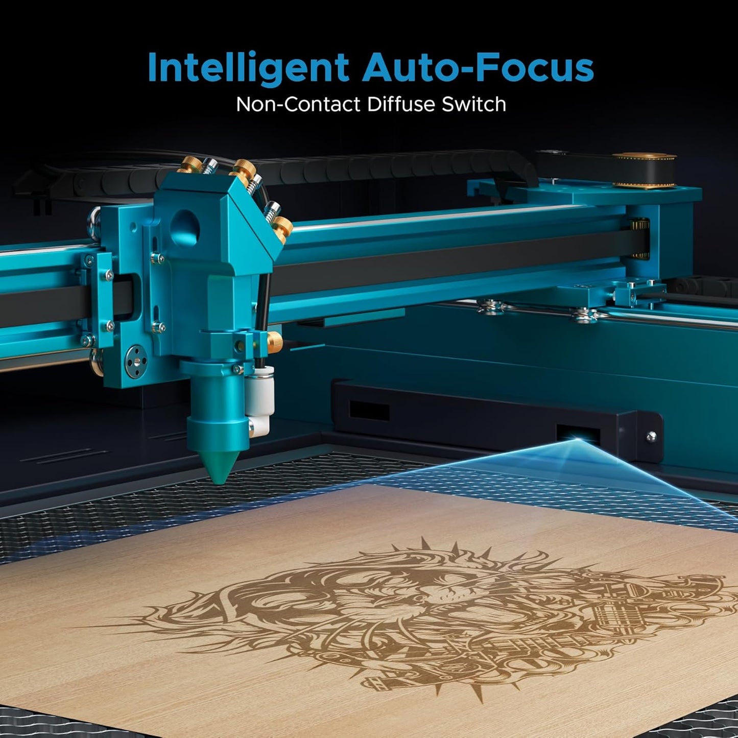 OMTech Pronto 100W CO2 Laser Engraver & Cutter with LightBurn – 40"x24" Workspace, 1,000mm/s Speed, Autofocus, 2-Way Pass, Air Assist, for Wood, Acrylic & More