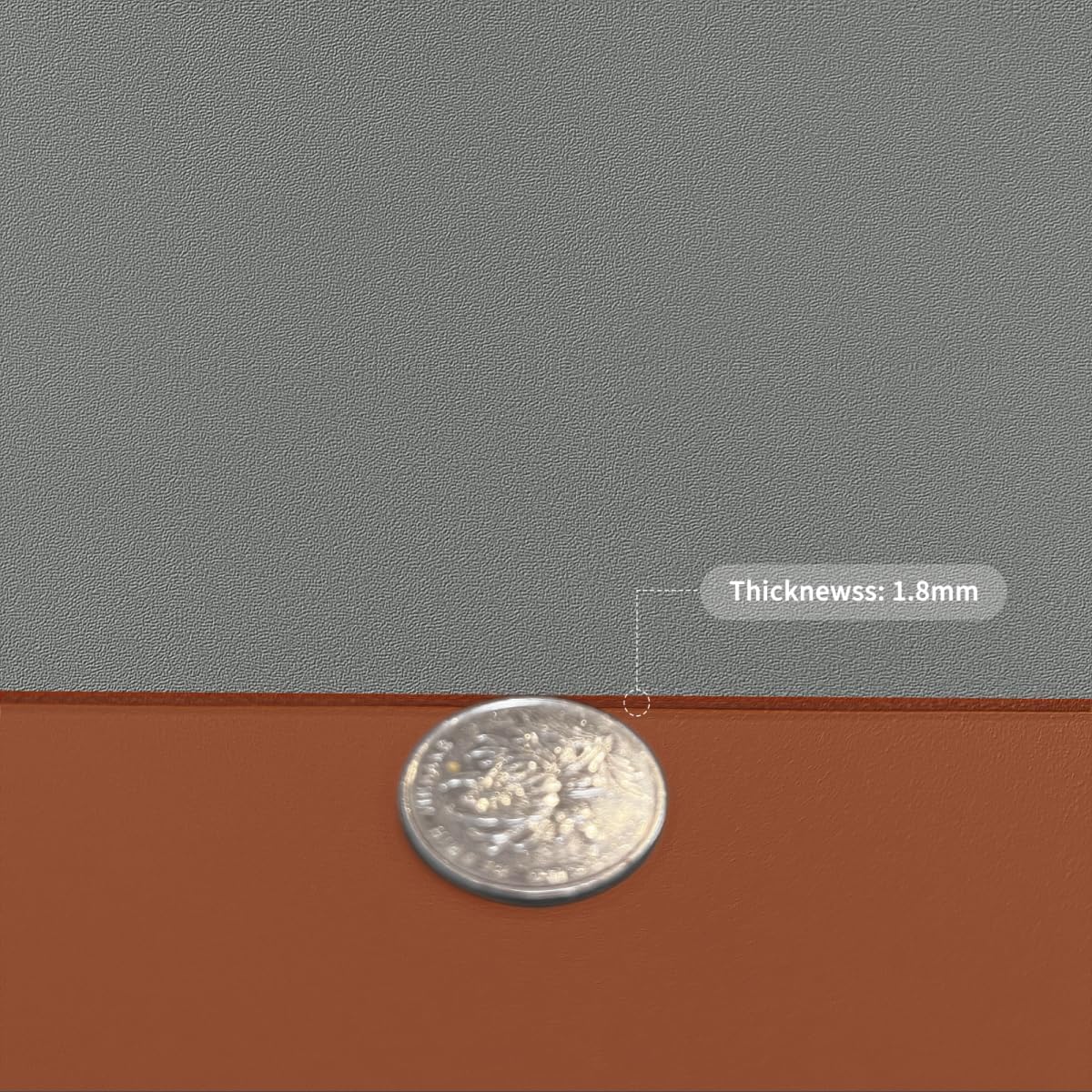 Leather Table Cover,1.8mm Thick,36x60 Inch Table Protector,Table Protector for Dining Room Table,Dining Table Cover,Table Cover Protector,Kitchen Table Protector(Brown+Gray,36x60)