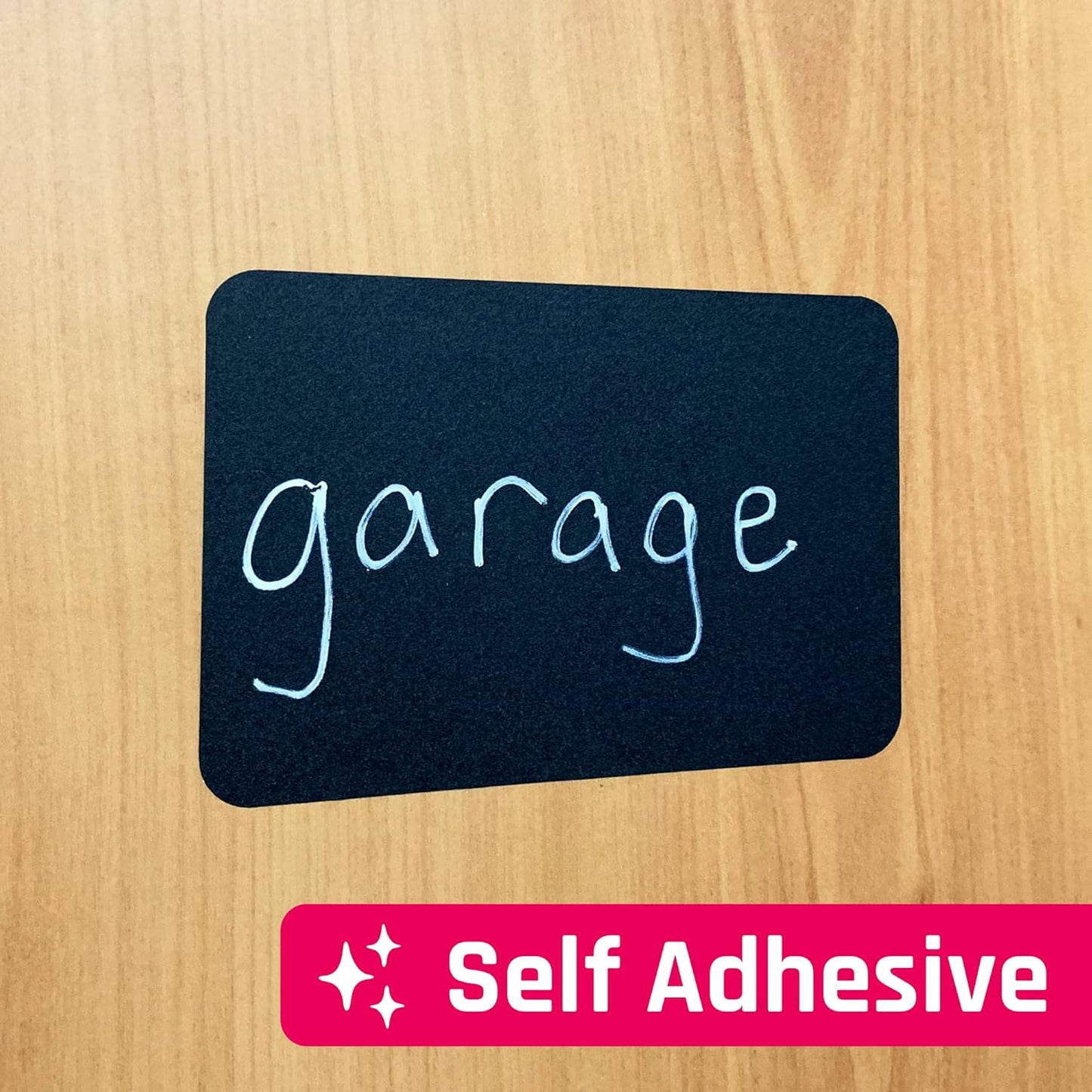 200-Pack, Chalkboard Labels Stickers, Erasable and Reusable - Rectangle, 6" x 4"