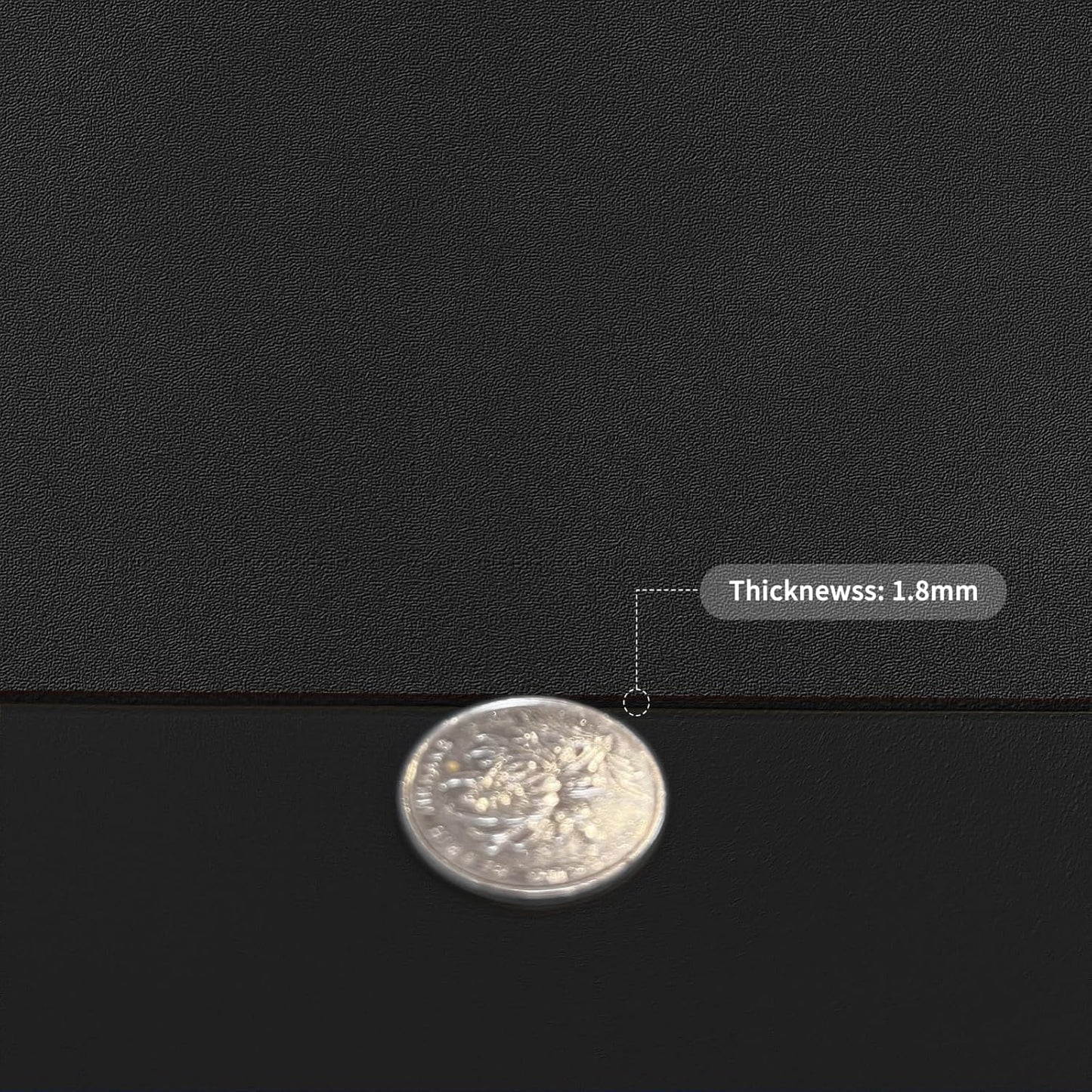 Leather Desk Mat,1.8mm Thick,15.75x63 Inch Desk Cover,Desk Protector Mat,Dresser Cover Top,Leather Table Cover,Side Table Cover,Office Desk Cover,Office Table Cover(Black+Black,15.75x63)