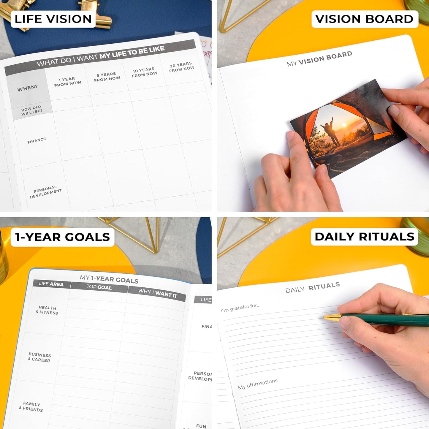 Clever Fox Planner Daily PRO - 8.5 x 11" A4 Size Daily Life Planner and Gratitude Journal to Increase Productivity, Time Management and Hit Your Goals - Undated - Lasts 3 Months (Blue)