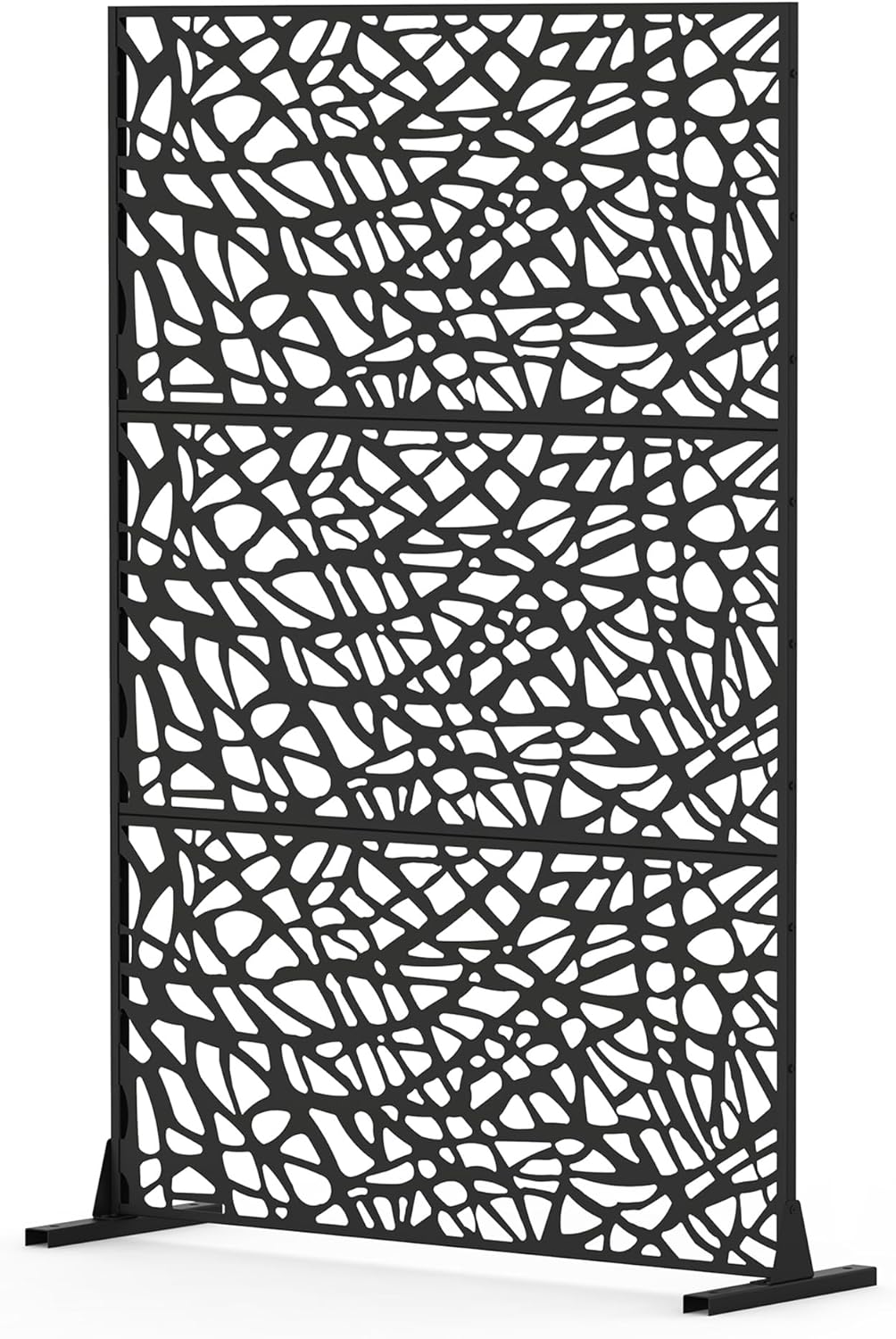 NicBex Room Divider 1 Panel Room Dividers with Mesh Shape Design Partition Room Dividers and Metal Privacy Screens Wall Divider for Outdoor, Room Separation,48.31" W x 15.75" D x 70.75" H, Black