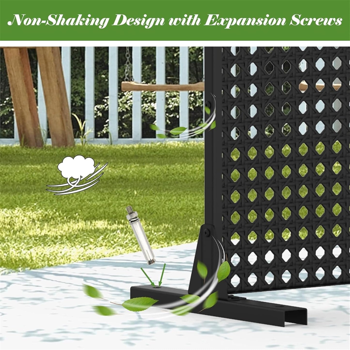 NicBex Room Divider 1 Panel Room Dividers with Rhombus Pattern Design Partition Room Dividers and Metal Privacy Screens Wall Divider for Outdoor, Room Separation,48.31" W x 15.75" D x 70.75" H, Black