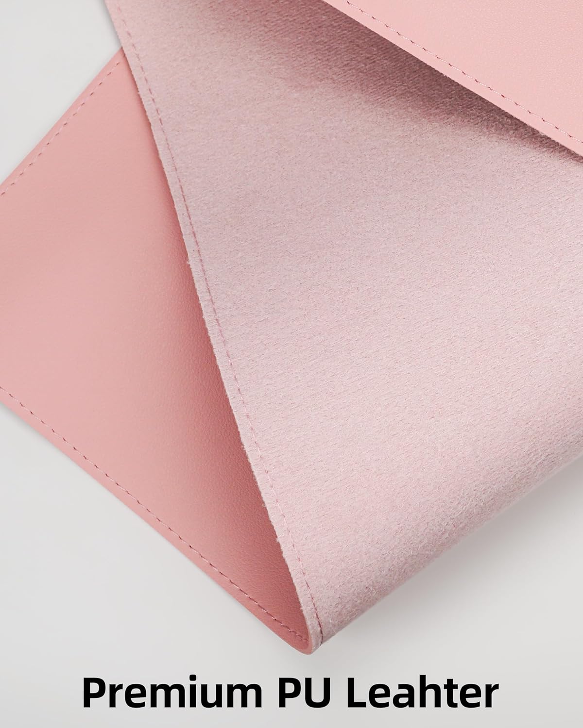 Desk Pad Mat - Leather Desk Pad Protector for Office and Home - Desk Organization and Accessories - Ideal for Large Mouse Pad and Desk Mats on Top of Desks(Pink,31.5" x 15.7")