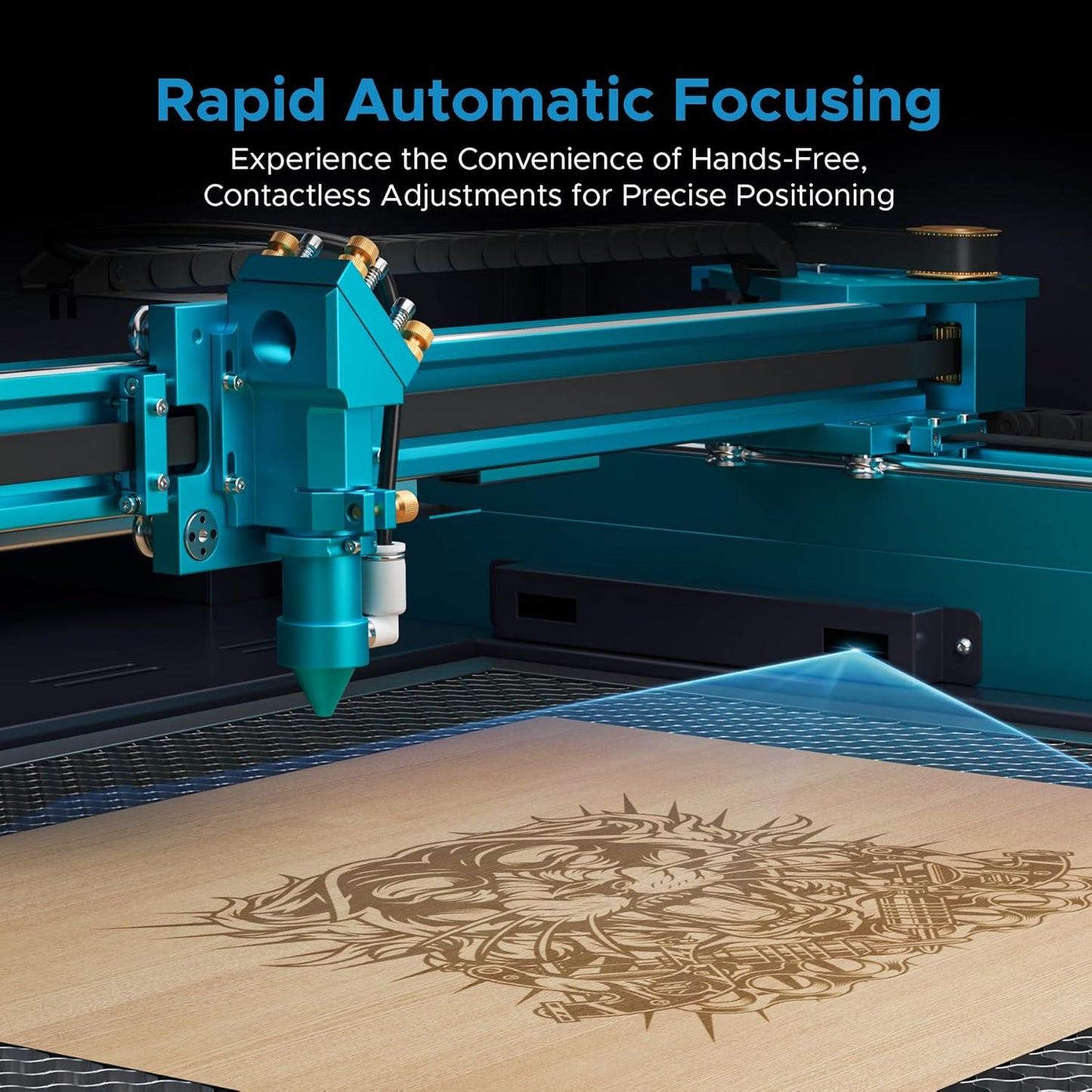 OMTech Pronto 90W CO2 Laser Engraver with Water Chiller&LightBurn, 28"x20" Laser Engraving Machine with Autofocus 2 Way Pass-Throughs Built-in Air Assist, Laser Cutter for Wood Glass Acrylic More