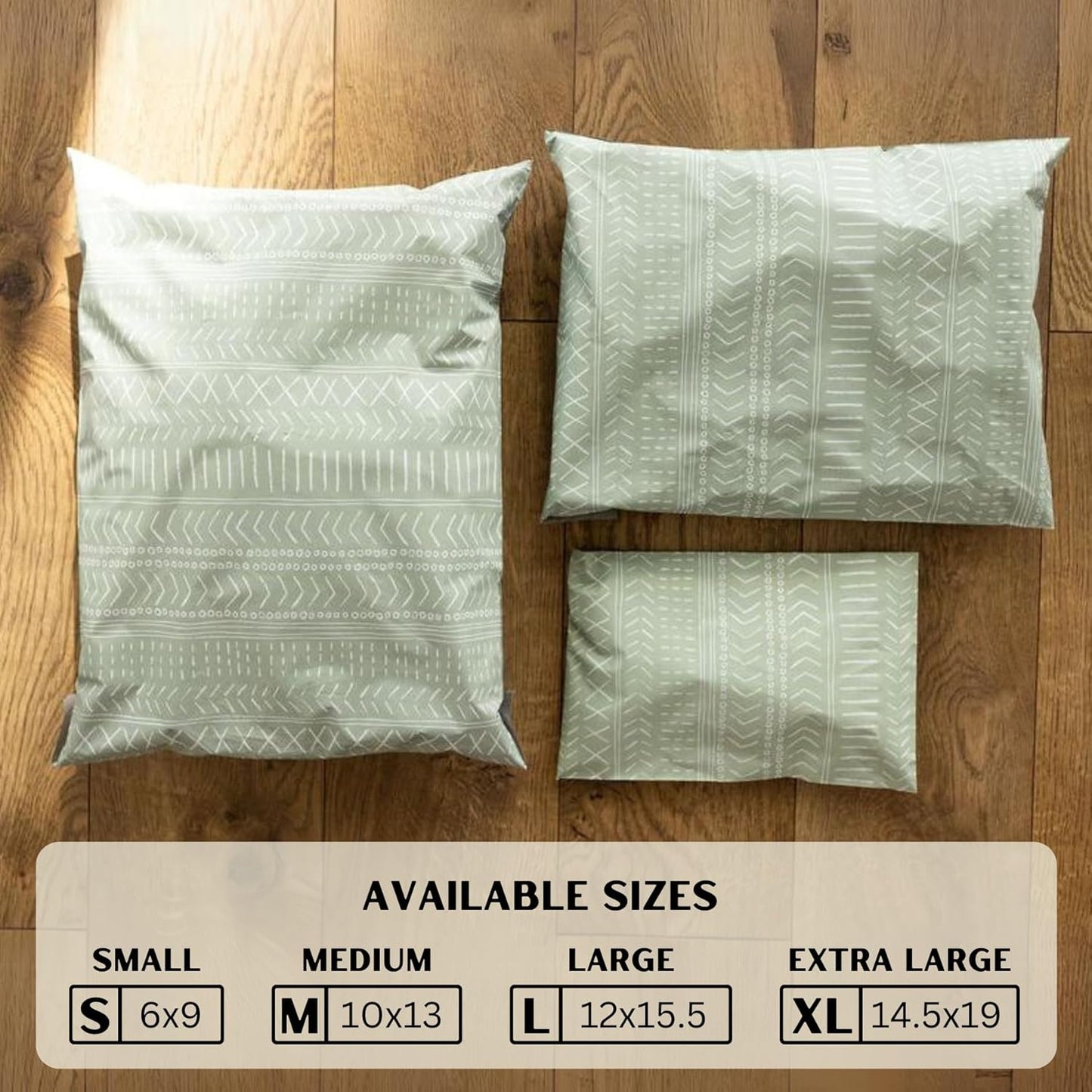 Poly Mailers 10x13 Inch 500 Pack Medium Shipping Bags Strong Thick Mailing Envelopes | Self Sealing Adhesive | Waterproof & Tear Resistant | Small Business Packaging for Clothing - Boho Green