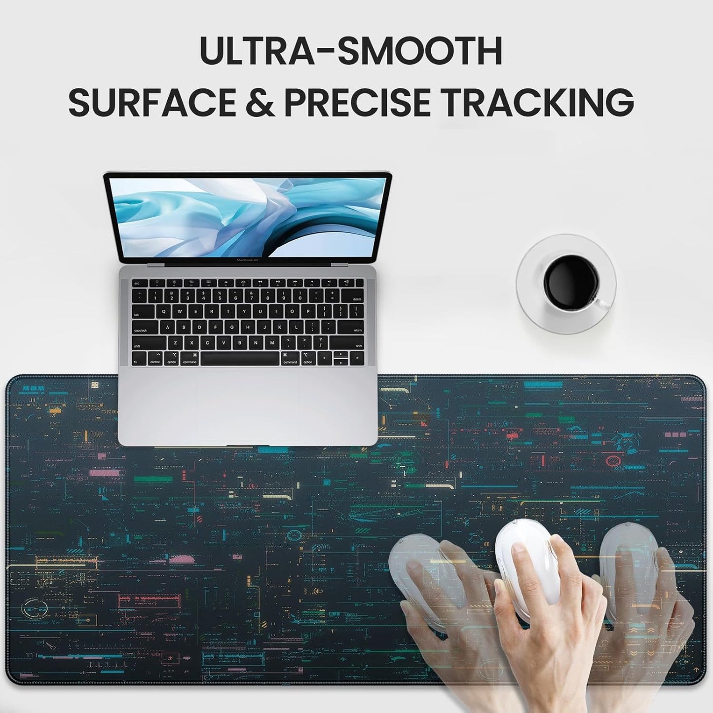 35.4 x 15.7 inches, Large Desktop Mouse pad, Keyboard and Mouse Pads for Work and Home Computers, and Large Laptop Mouse pad, Program Interface Style