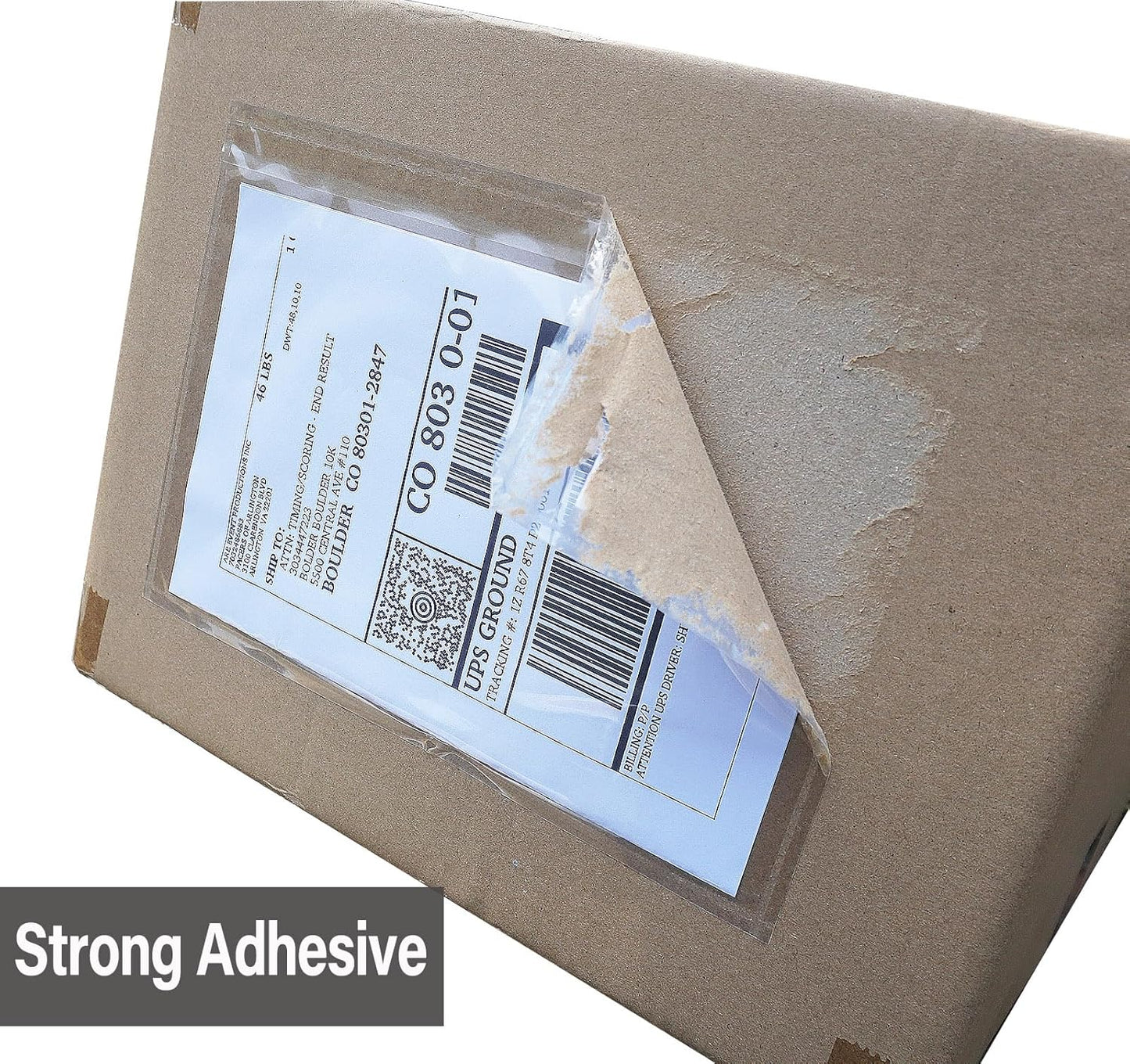 BEUYI Clear 9.5'' x 6.7'' Packing List Envelopes, Adhesive Shipping Label Pouches/Sleeves, Easily Fits Half of Letter-Size Paper (120 Pack)