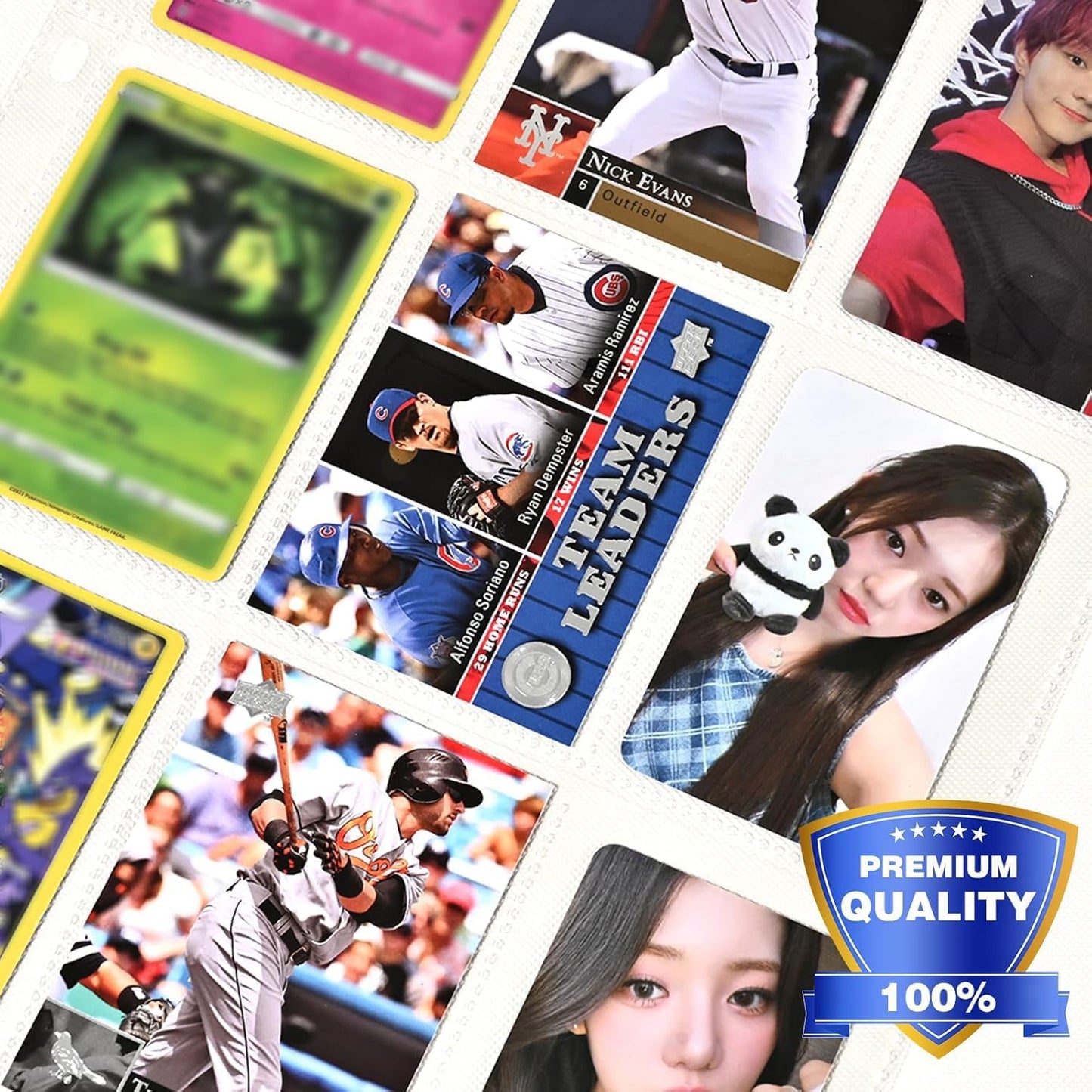 200 Pack 9 Pocket Double Side Card Sleeves Binder Sheets, Holds 3600 Cards, Trading Card Binder Sleeves for 3 Ring Binder, Card Sleeve Pages for Baseball, Football, Business, TCG, Kpop Cards