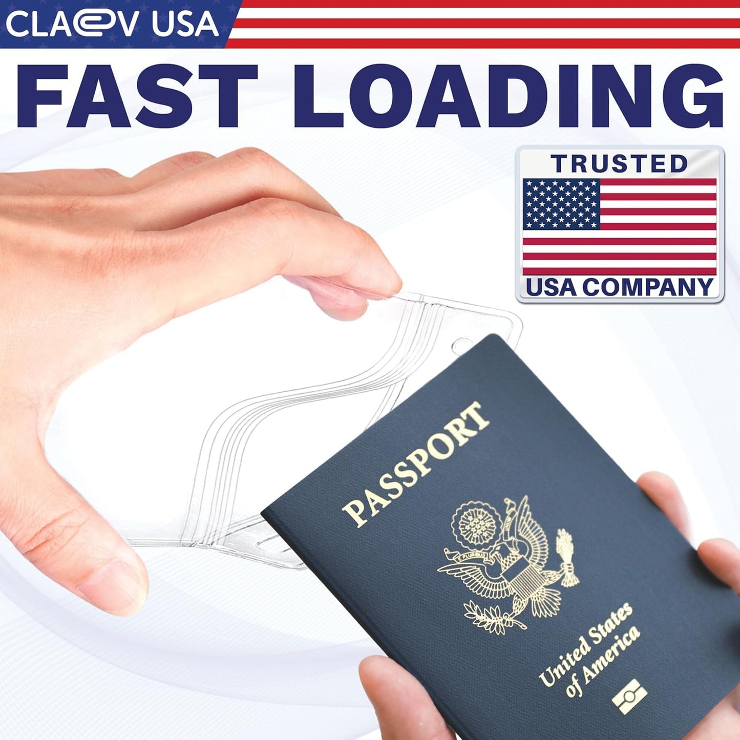 Claev Vertical 4x6 Passport & Card Holders (4x6 Extra Large (XXL), 10 Pack), Clear Waterproof ID Plastic Name Card Badge Holders for Travel, Conferences, Conventions