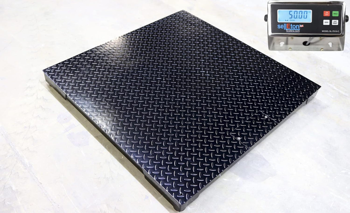 SellEton SL-4040-1k-NN 40" x 40" Industrial Floor Scale l 1000 lbs x 0.2 lb l Warehouse Pallets