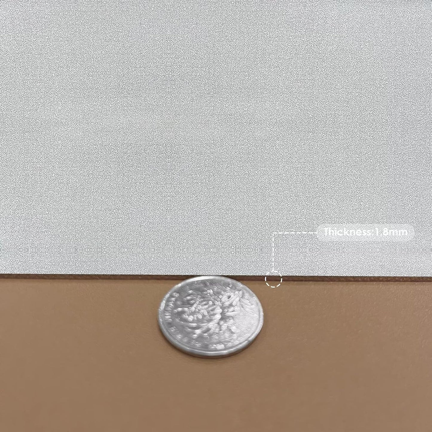 Leather Table Cover,1.8mm Thick,17x72 Inch Desk Cover,Dresser Cover Top,Dresser Protector Top,Dresser Cover,End Table Cover.(Khaki+Silvery,17x72)