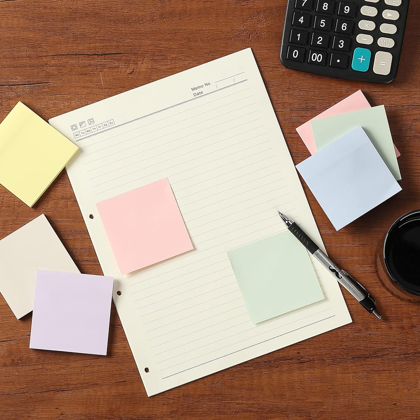 Mr. Pen- Bulk Sticky Notes, Morandi Colors Self-Stick Aesthetic, Colorful, 3”x3”, 12 Pads, Back to School Supplies