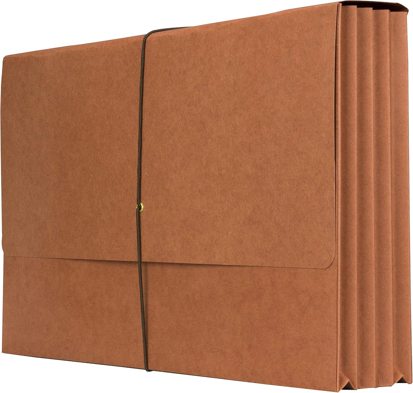 The File King Expanding File Wallet - Legal Size, 50 Redropes | USA Made | 3.5” Expandable File Folders | Redwell Folders Legal Size Wallets | Red Rope Expanding File Folder with Flap & Elastic Cord