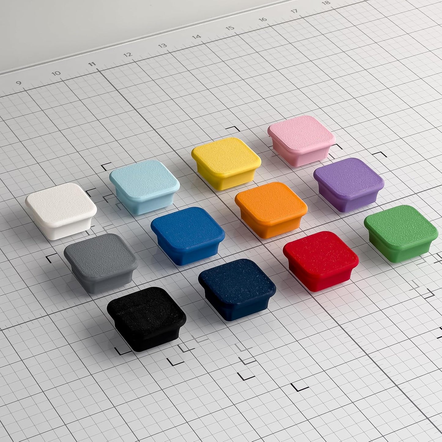 Glassboard Studio MiniBar Magnet - Strong Neodymium Rare Earth Magnets for Fridge, Whiteboard, Locker & Magnetic Glassboards - Ideal for Crafting & Office Use - Strong Fridge Magnets (Ice Blue, 12)
