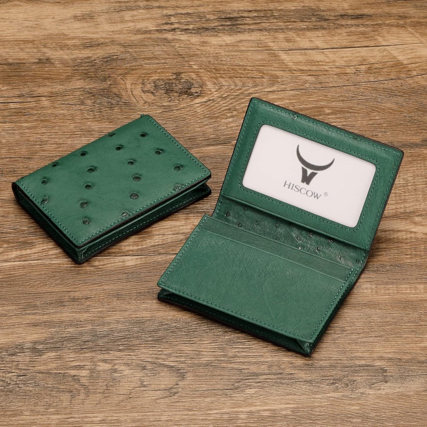 Leather Business Card Case Holder for Men & Women, Italian Calfskin