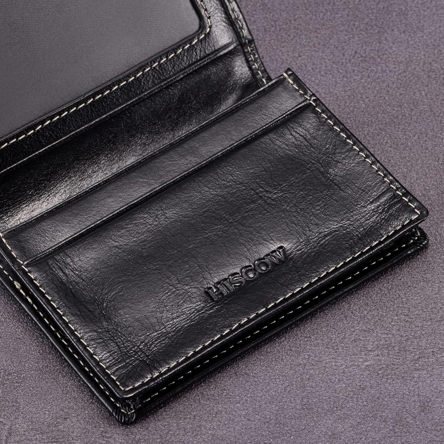 Leather Business Card Case Holder for Men & Women, Italian Calfskin