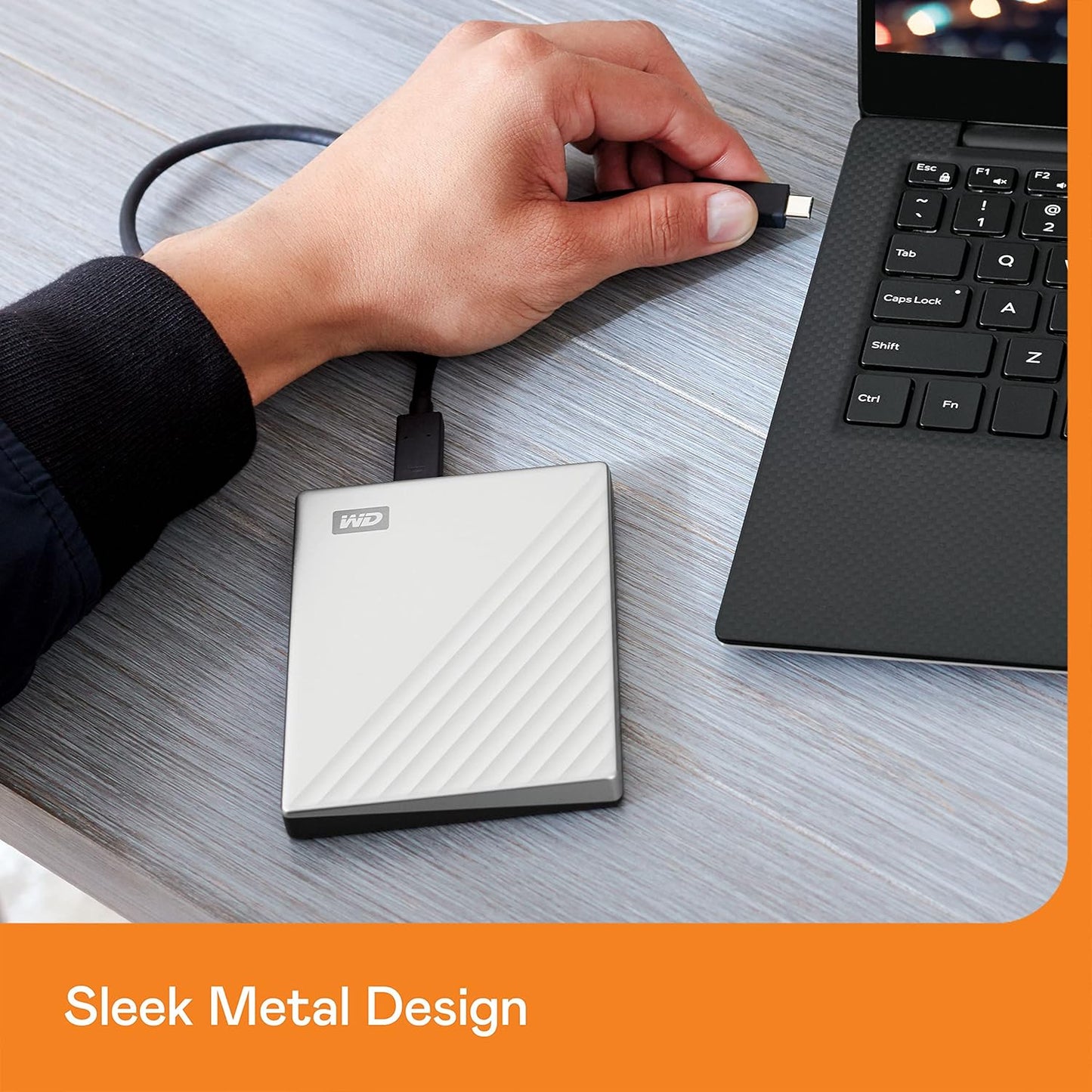 Western Digital 2TB My Passport Ultra for Mac Silver Portable External Hard Drive HDD, USB-C and USB 3.1 Compatible - WDBPMV0040BSL-WESN