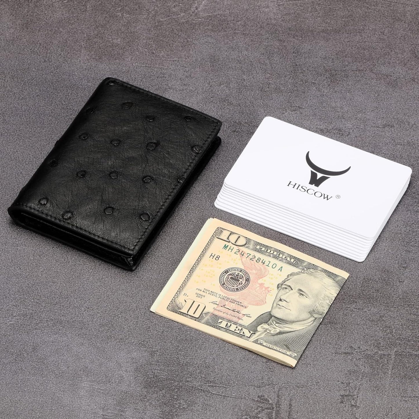 Leather Business Card Case Holder for Men & Women, Italian Calfskin