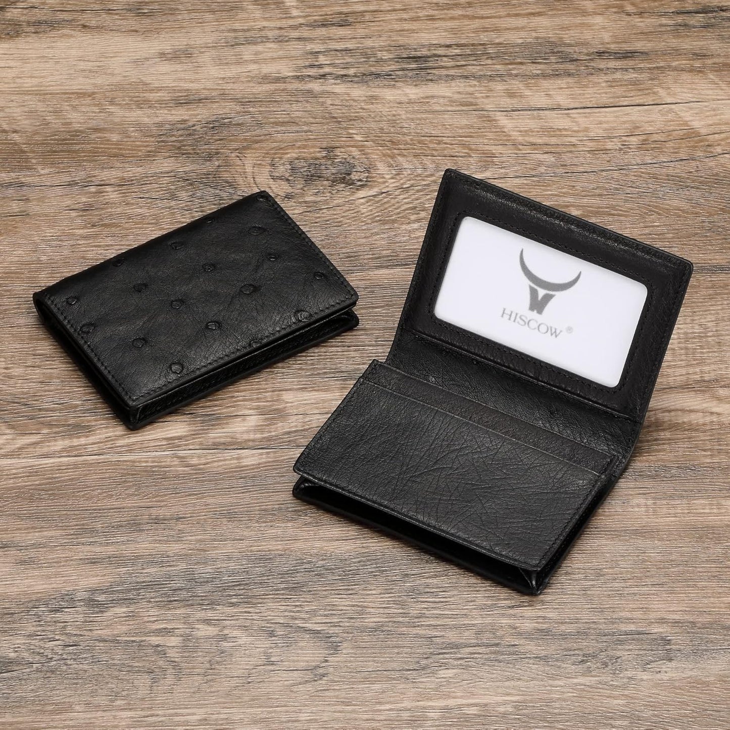 Leather Business Card Case Holder for Men & Women, Italian Calfskin