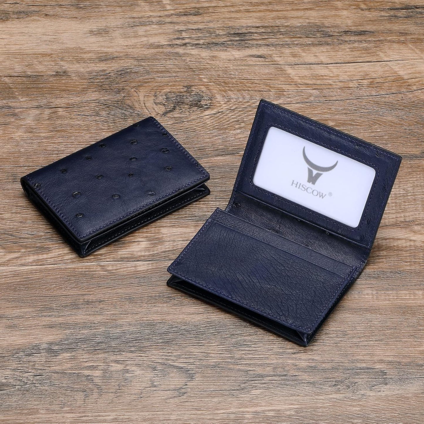 Leather Business Card Case Holder for Men & Women, Italian Calfskin