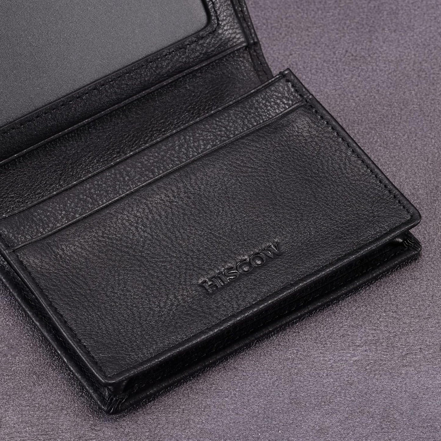 Leather Business Card Case Holder for Men & Women, Italian Calfskin