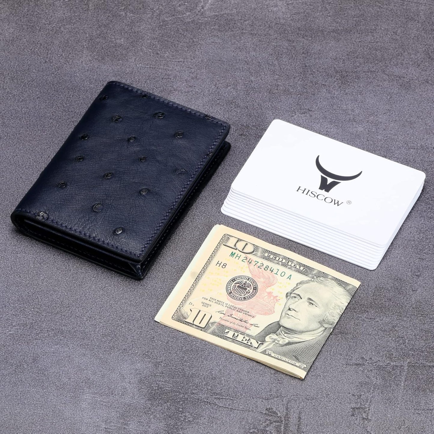 Leather Business Card Case Holder for Men & Women, Italian Calfskin