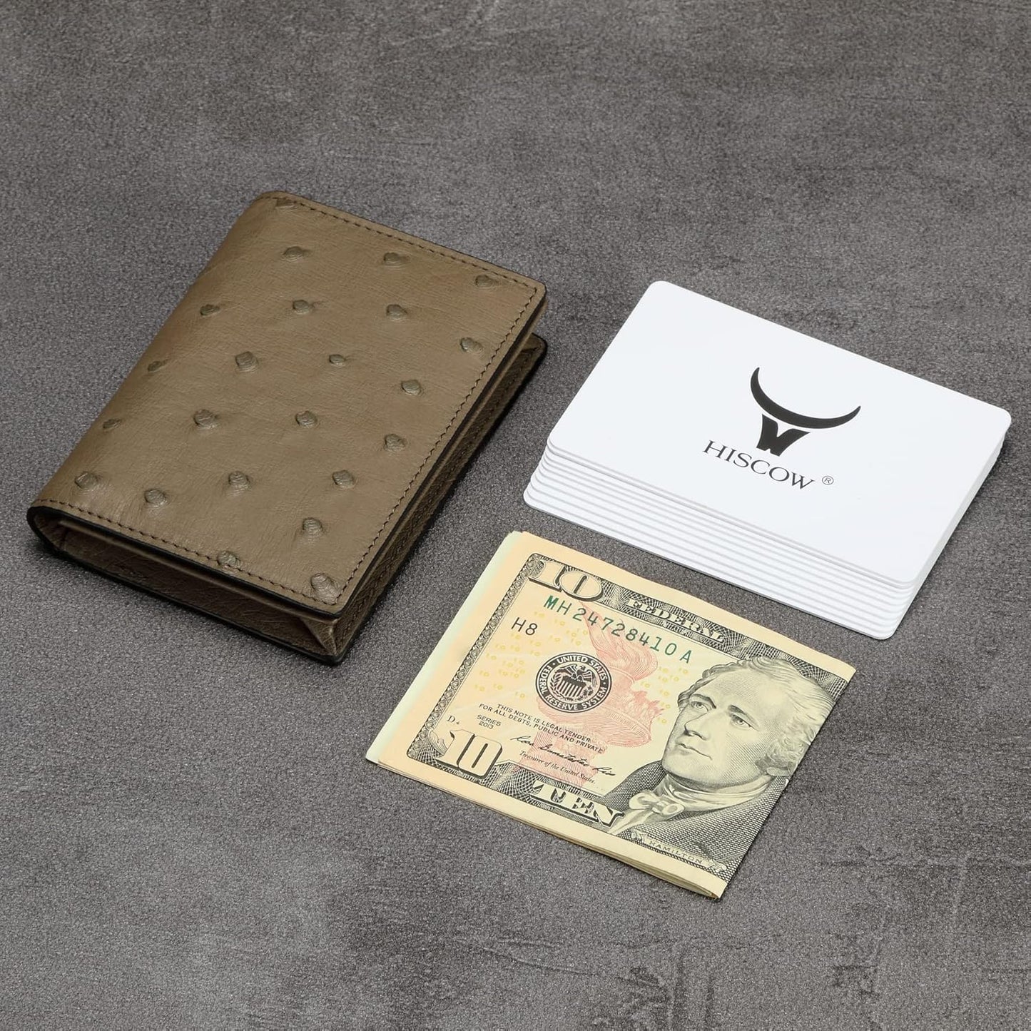 Leather Business Card Case Holder for Men & Women, Italian Calfskin