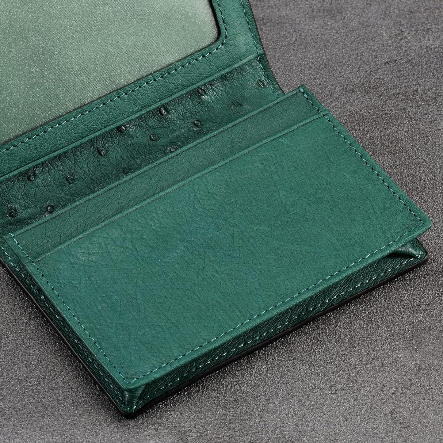 Leather Business Card Case Holder for Men & Women, Italian Calfskin