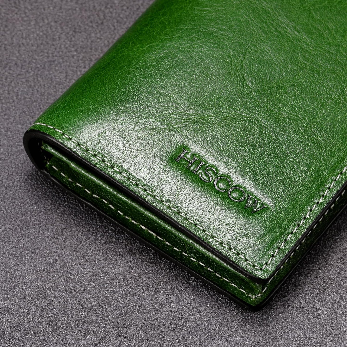 Leather Business Card Case Holder for Men & Women, Italian Calfskin